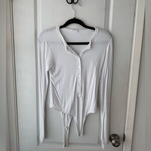 White Clyque bodysuit